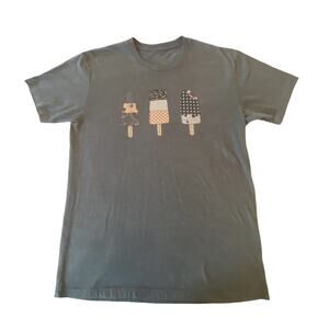 Men's Med Graphic T Shirt Ben Sherman Fun Blue Triple Popsicle Crew Neck Cotton